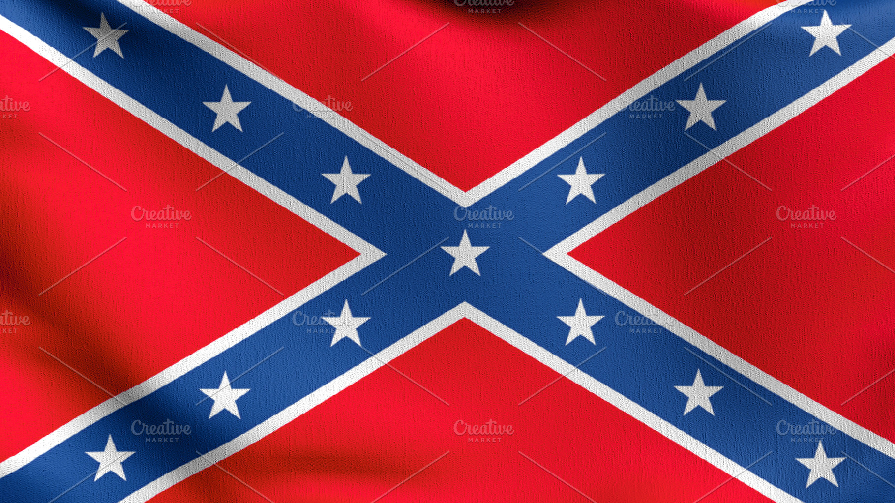 Flag of Dixieland or Confederate States Army in USA or The Unite