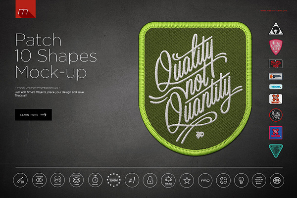 Download Patch 10 Shapes Mock-up | Creative Photoshop Templates ...