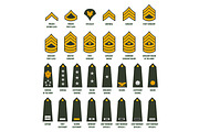 USA army enlisted ranks chevrons | Work Illustrations ~ Creative Market