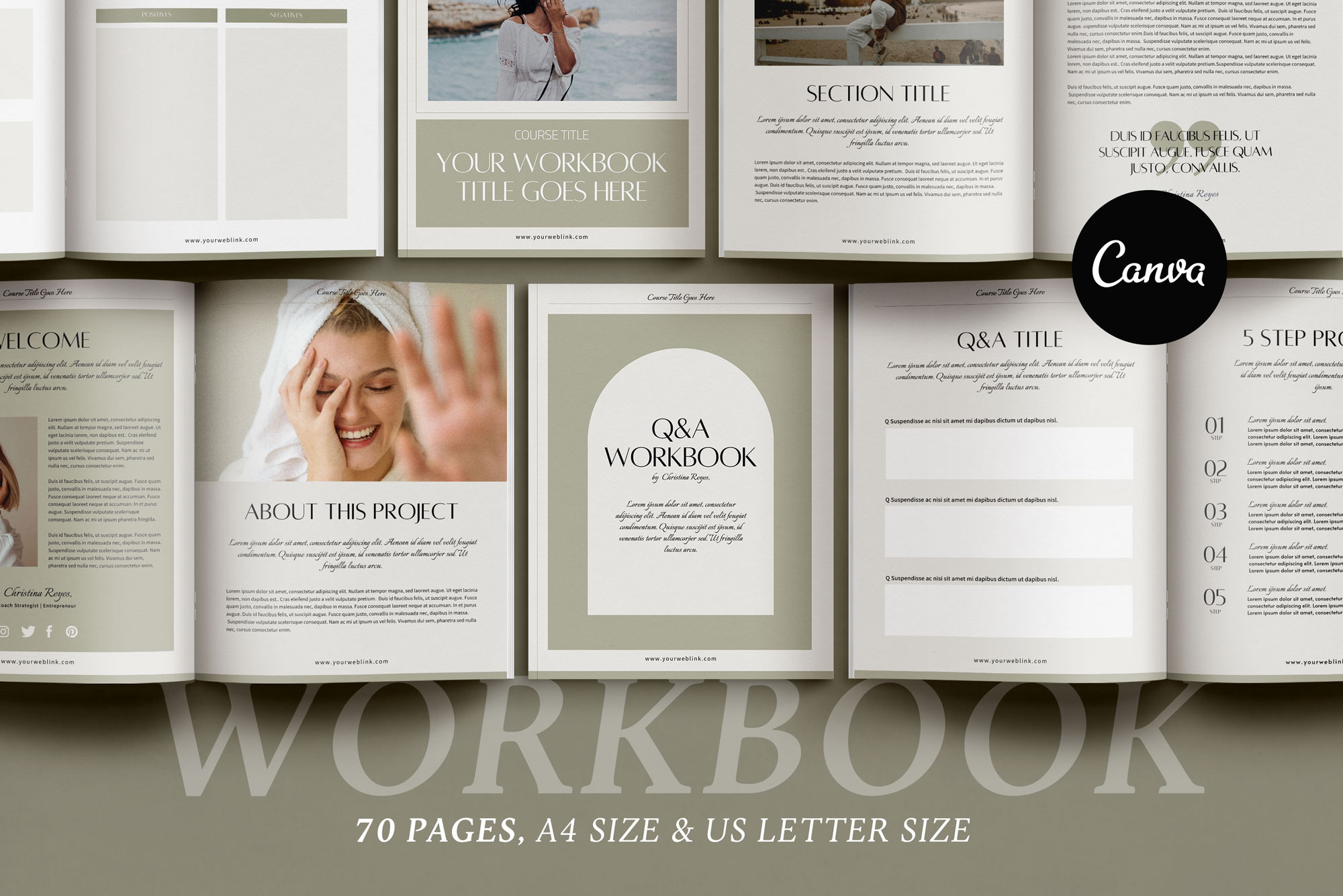 Workbook Creator Canva template | Magazine Templates ~ Creative Market