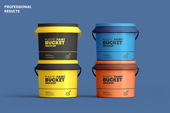 Plastic Paint Bucket Mockup Creative Photoshop Templates Creative Market