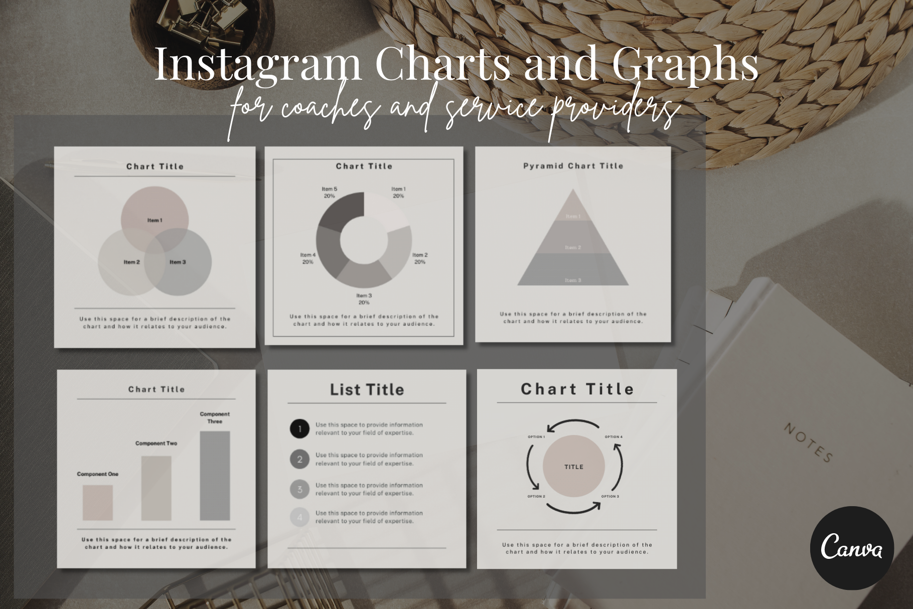 Instagram charts and graphs for coach | Creative Market