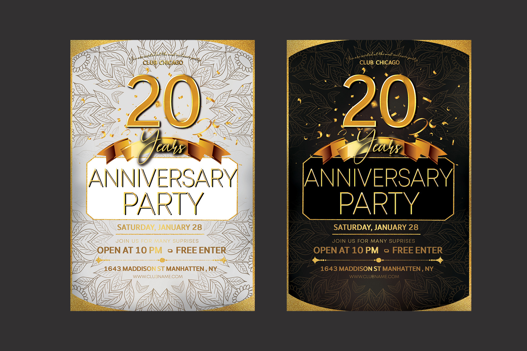 Anniversary Invitation | Flyer Templates ~ Creative Market