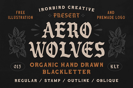 Hawlers Font Family + Extras  Blackletter Fonts ~ Creative Market