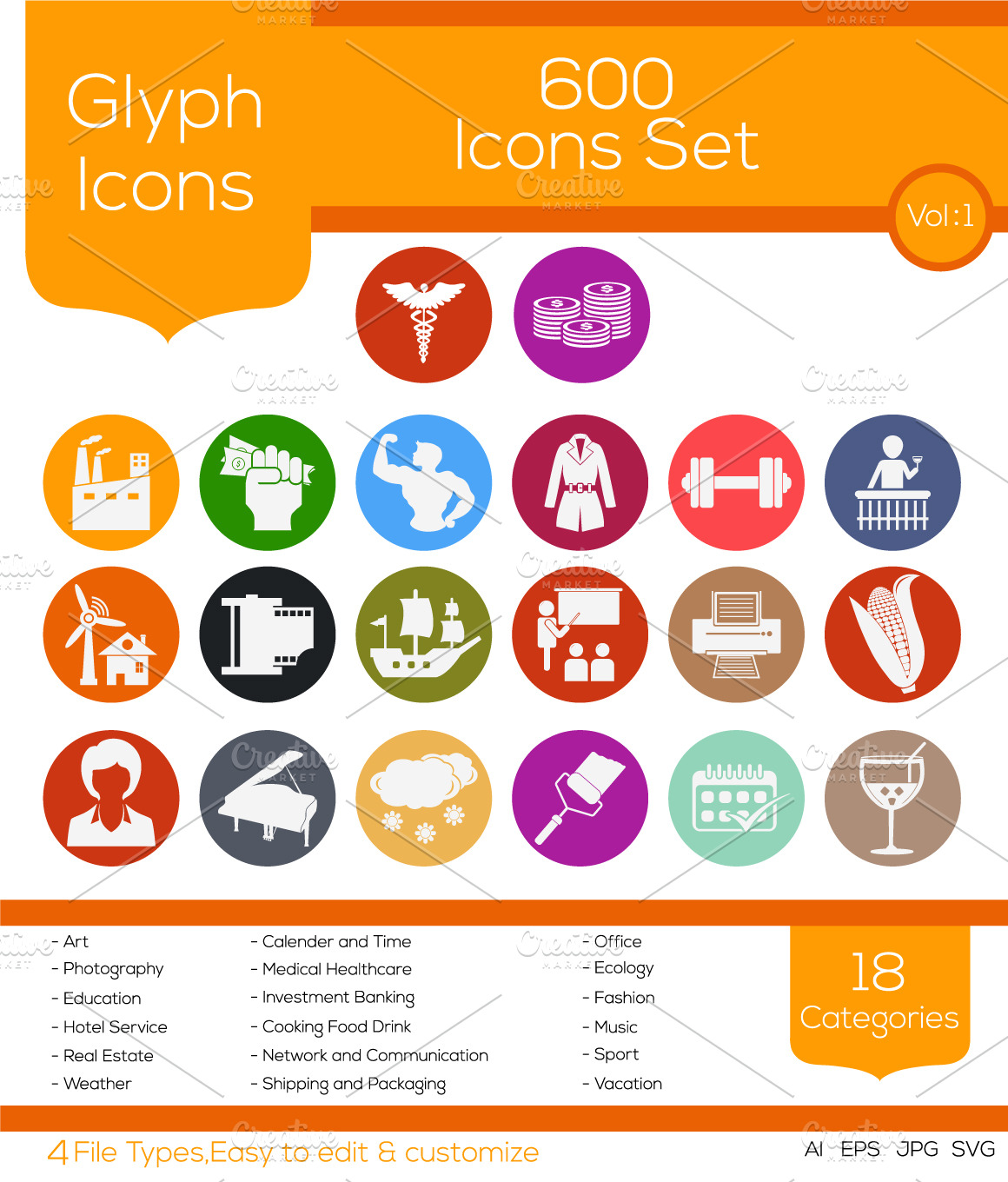 glyphs set download for illustrator