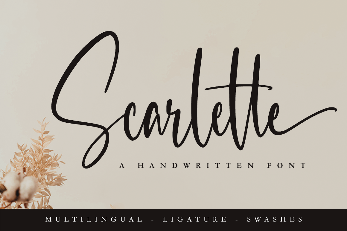 Scarlette - Elegant Font | Stunning Script Fonts ~ Creative Market