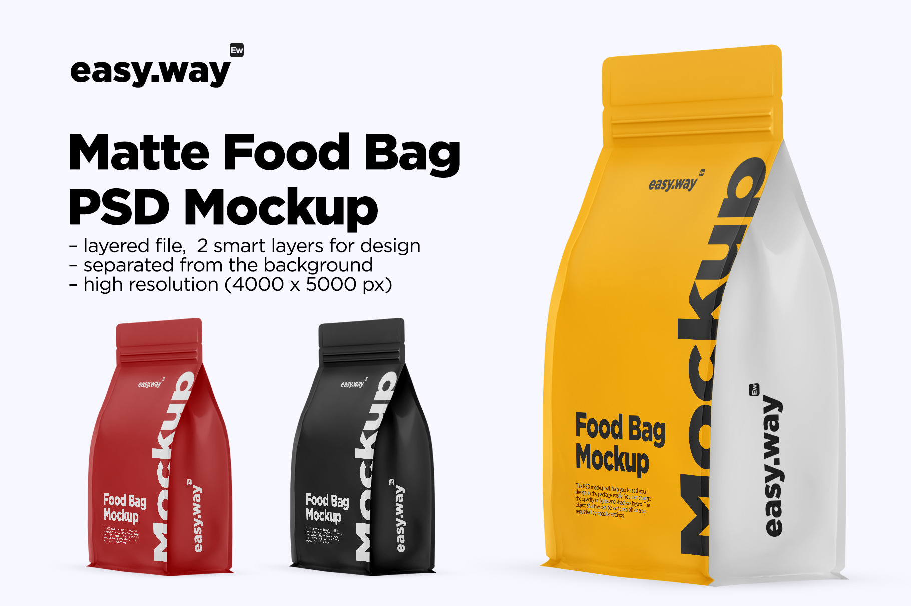 Food Bag PSD Mockup  Packaging Mockups ~ Creative Market