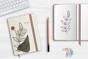 Download Leather Notebook Mockup Set Creative Photoshop Templates Creative Market