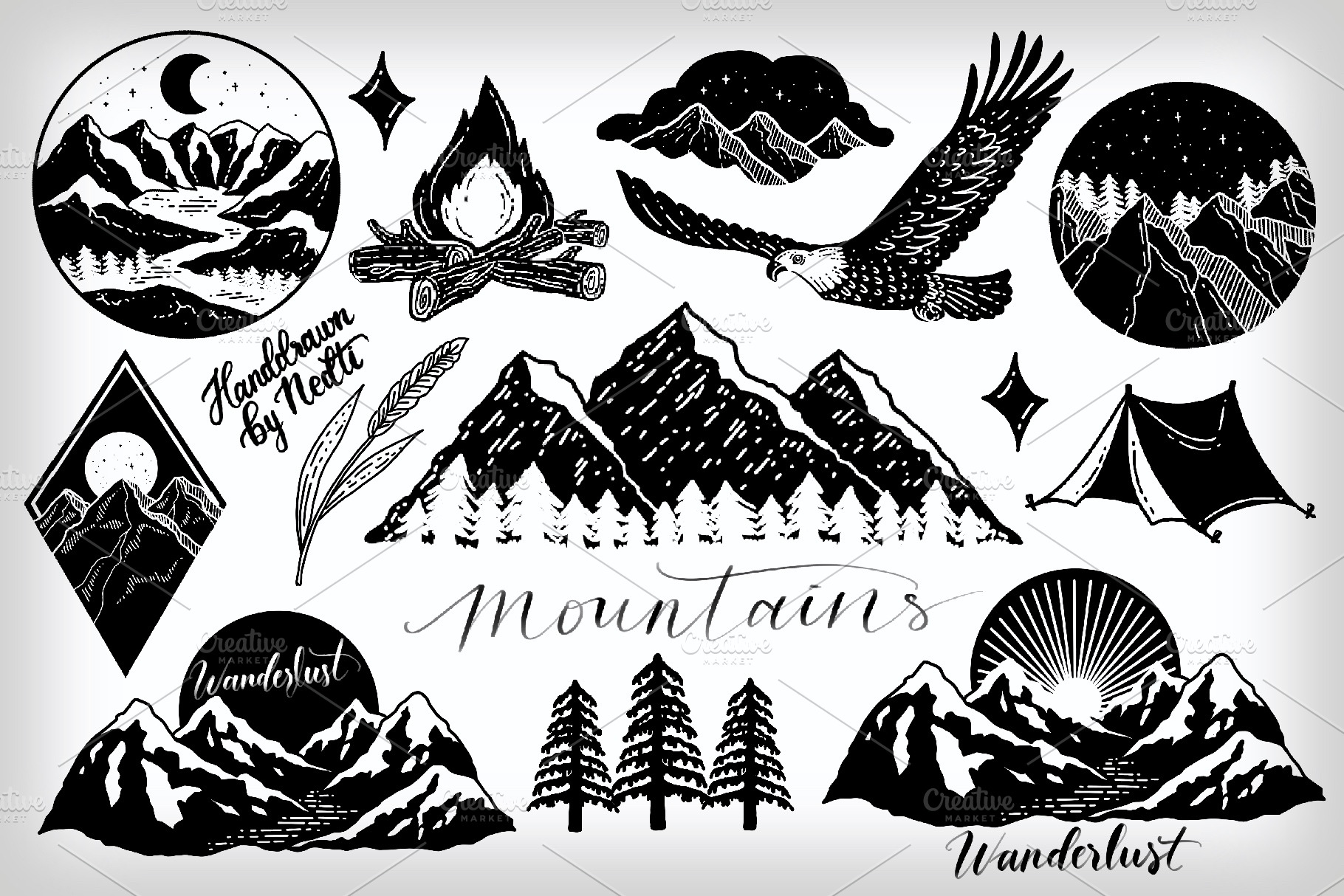 Free Free 125 Mountain Svg Drawing SVG PNG EPS DXF File