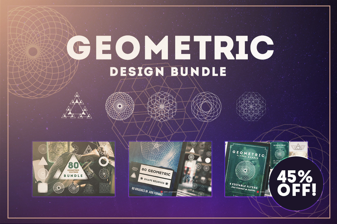 The Geometric Design Bundle | Pre-Designed Vector Graphics ~ Creative