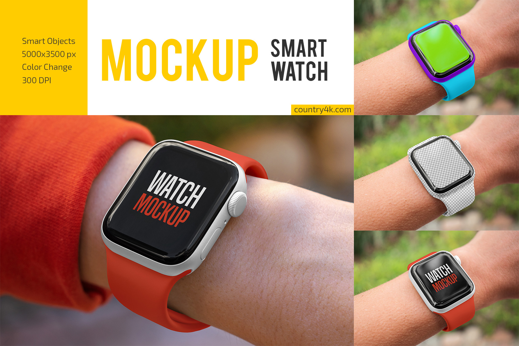 Smart Watch Mockup Set | Creative Market