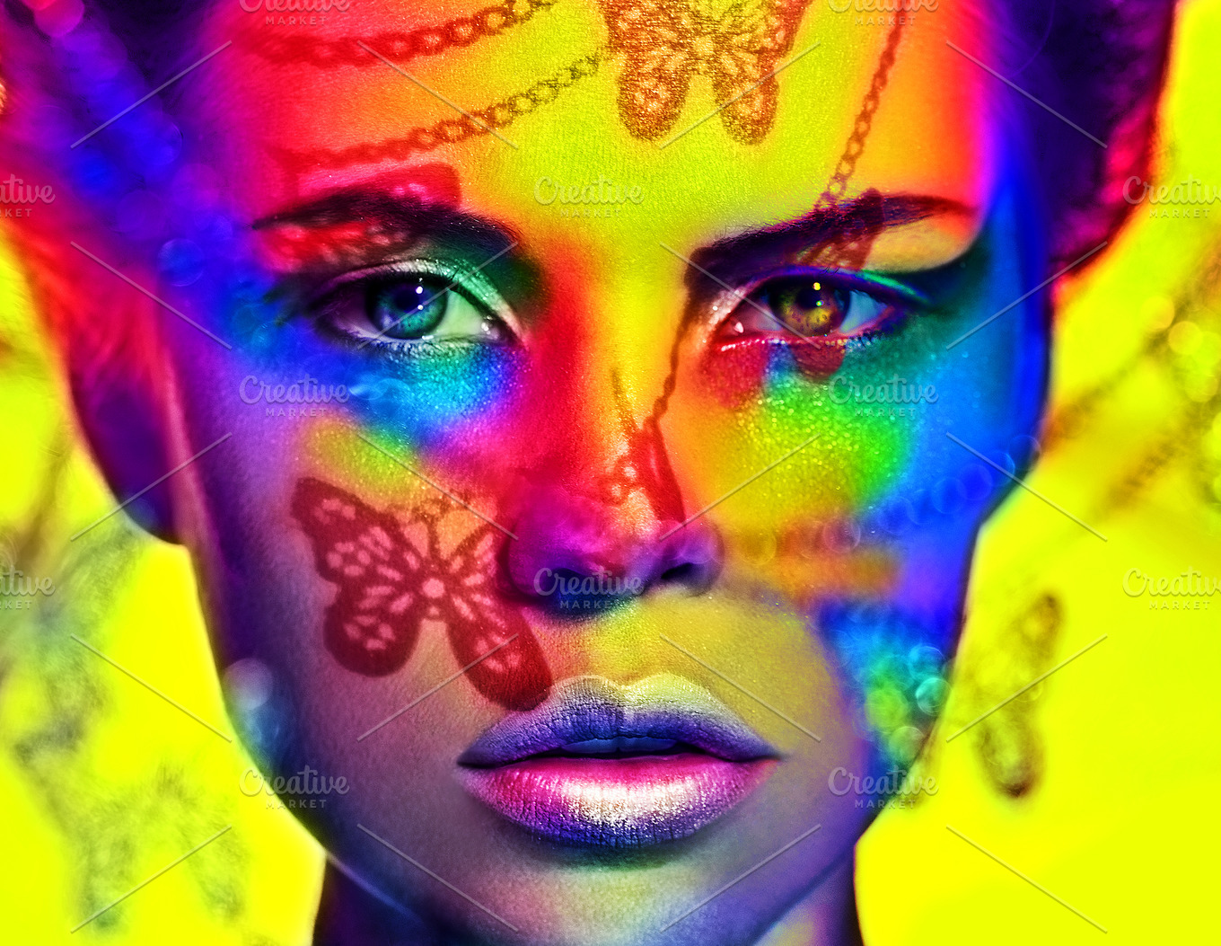 Color Face | High-Quality Stock Photos ~ Creative Market