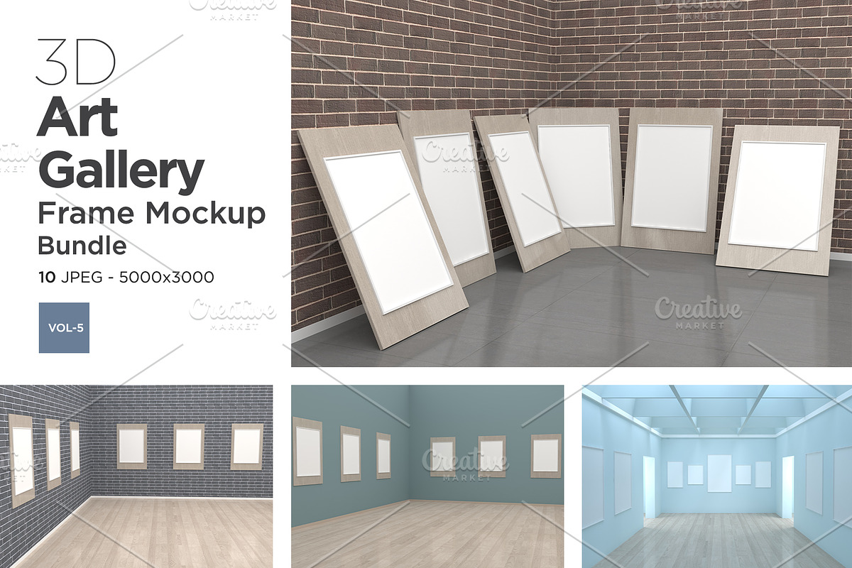 Download Art Gallery Frames Mockup Vol-2 | High-Quality Arts & Entertainment Stock Photos ~ Creative Market