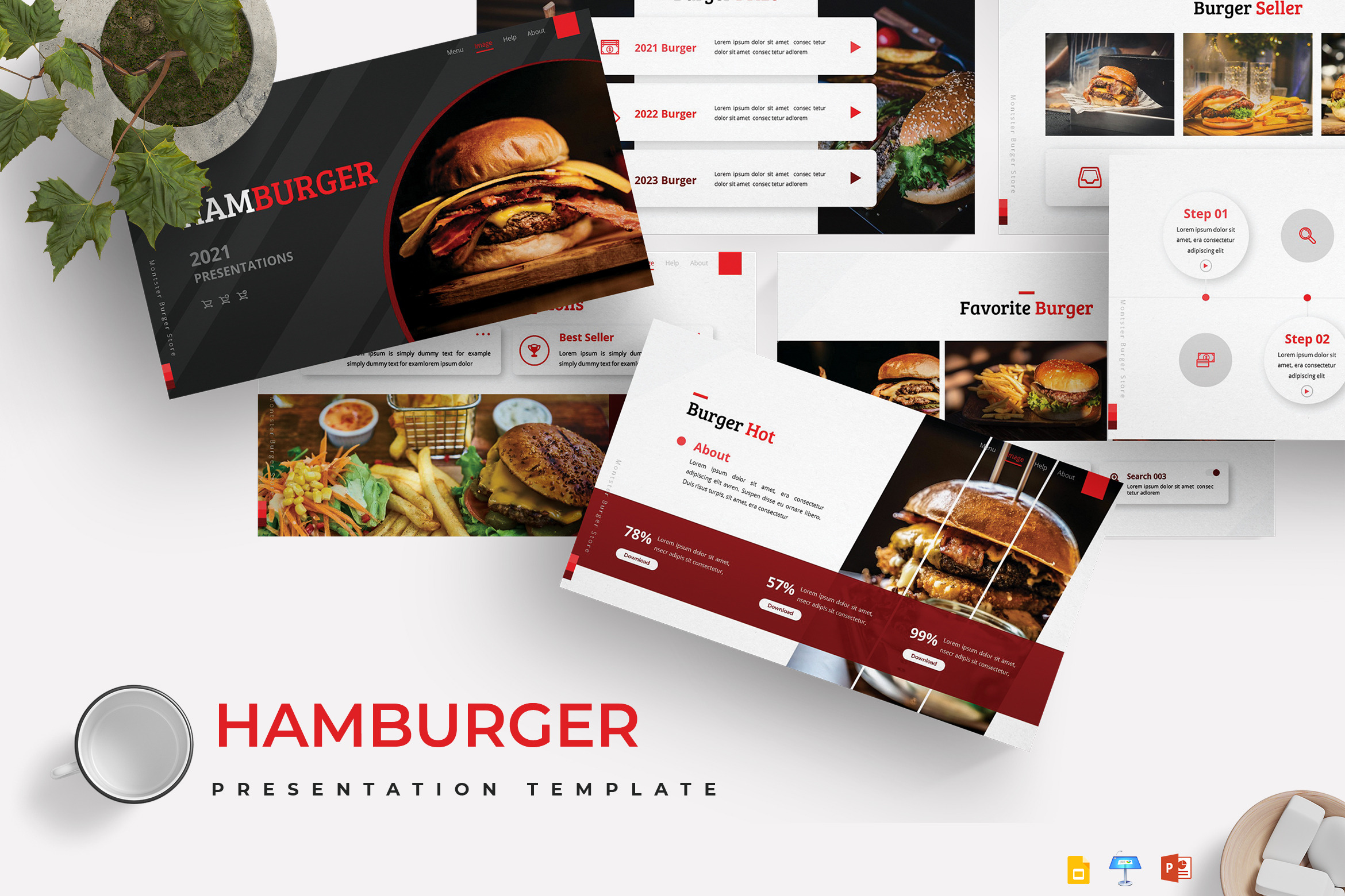 hamburger presentation model