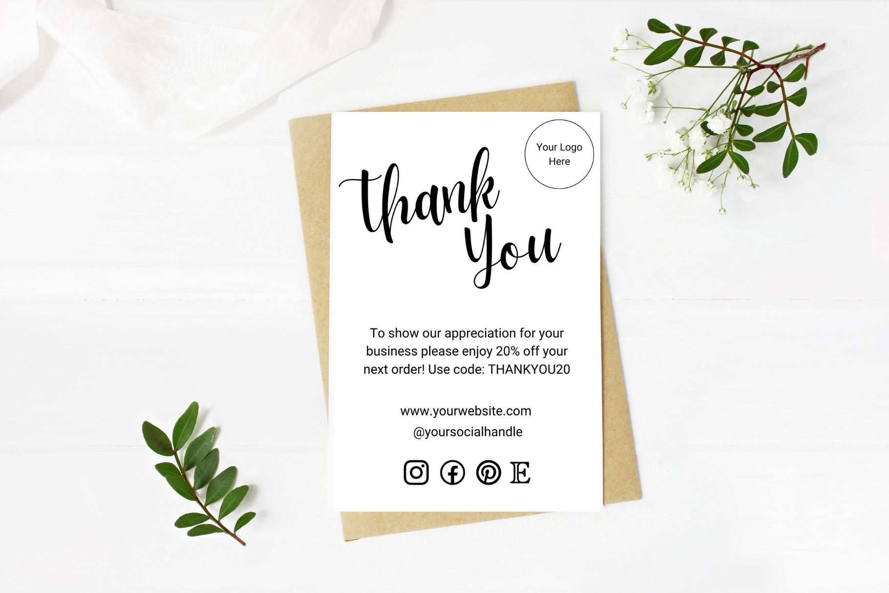 Small Business Thank You Insert | Creative Market