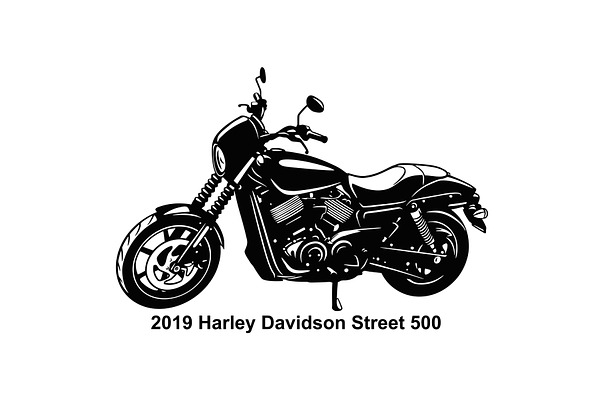 classic motorcycle vector stencil pre designed vector graphics