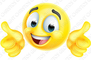 Thumbs Up Hand Cartoon Emoticon Icon | Pre-Designed Photoshop Graphics ...