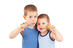 Boy washing teeth | High-Quality People Images ~ Creative Market