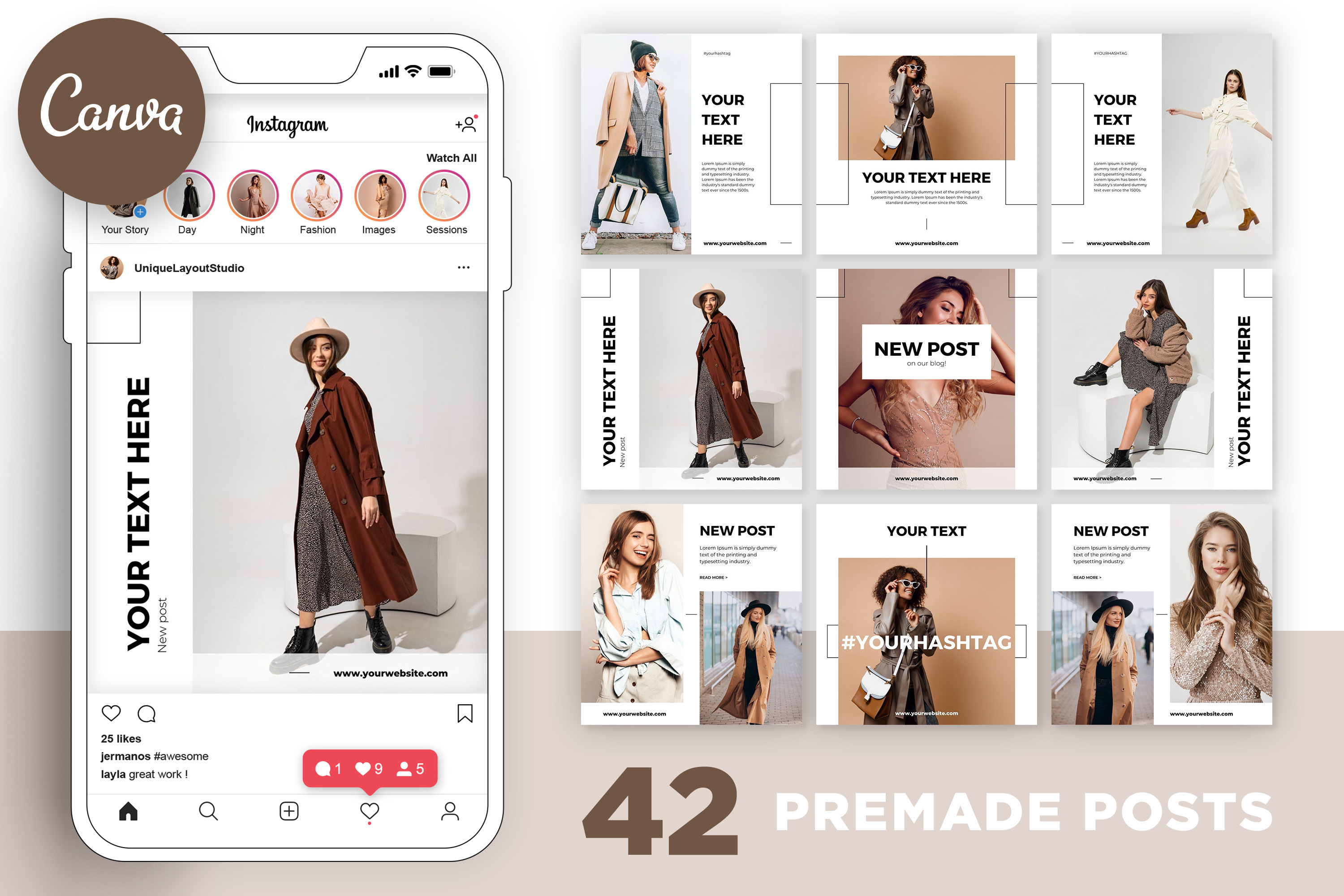 FASHION | Canva Instagram Template | Social Media Templates ~ Creative