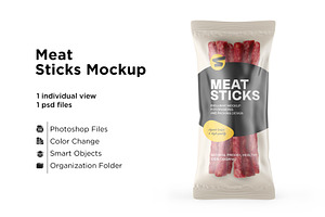 Download Sausage Meat Package Mockup Creative Photoshop Templates Creative Market