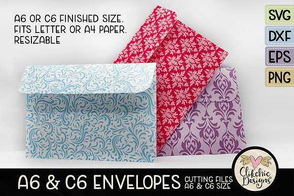 Download A6 C6 Envelope Svg Cutting Files Creative Illustrator Templates Creative Market