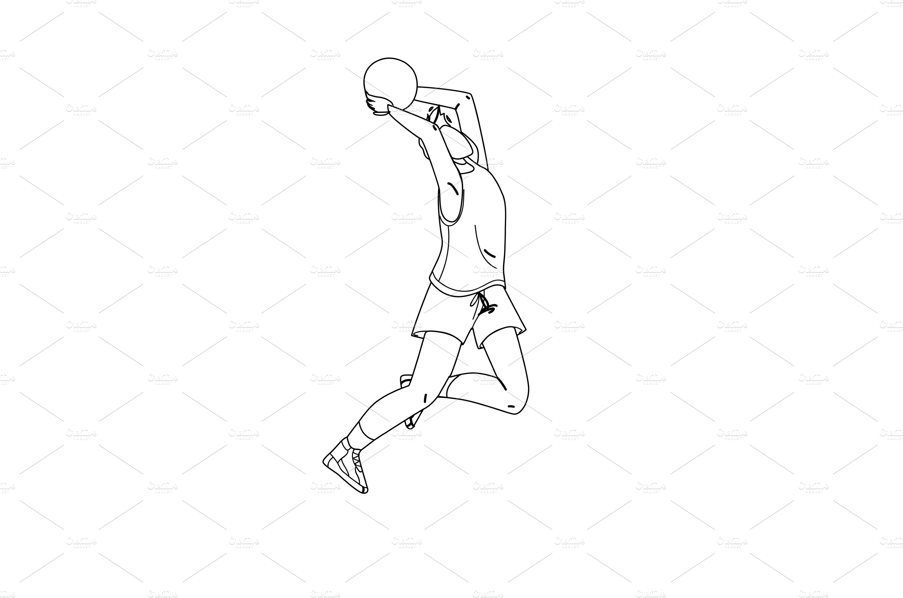 Volleyball Player Jump And Throwing | Healthcare Illustrations ...