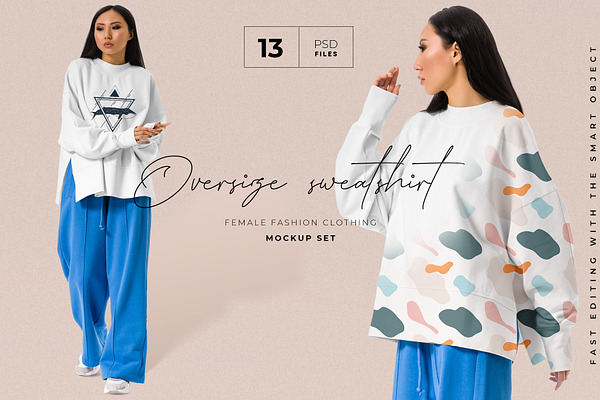 Download Oversize T Shirt Mockup Set Download Creative Market