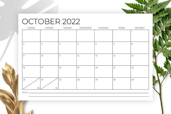 11 X 17 Inch Modern 2022 Calendar | Creative Market