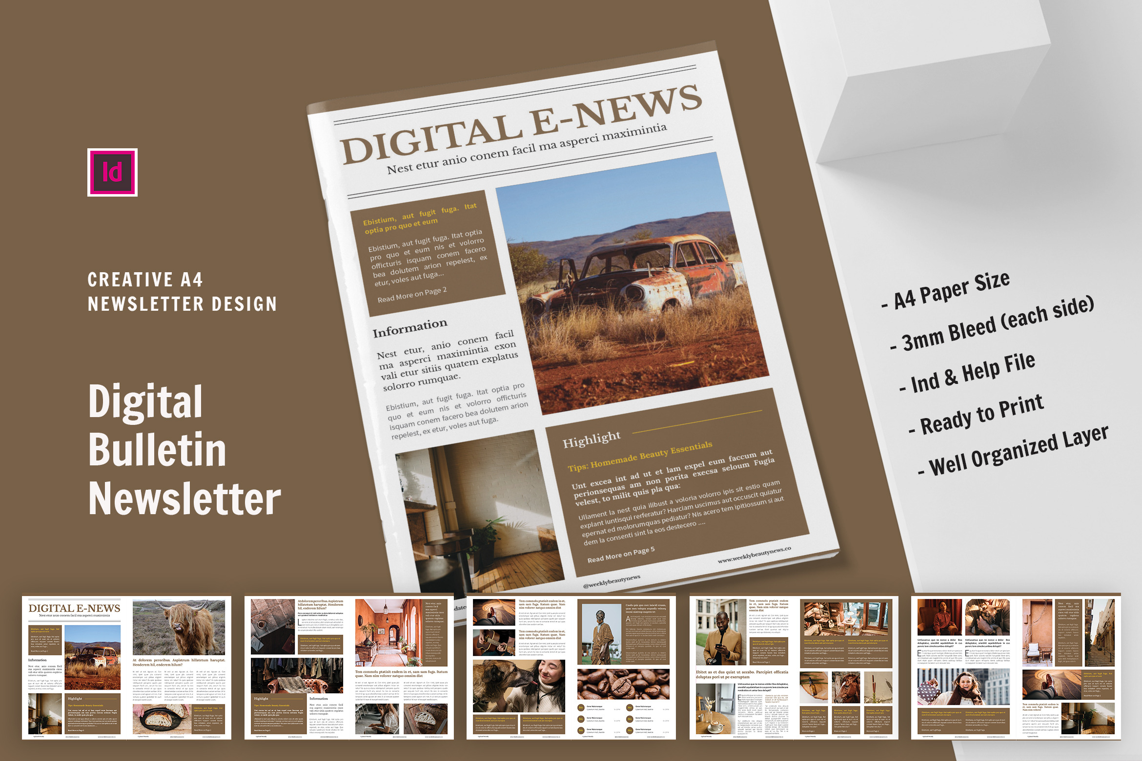 Digital Newsletter Marketing Templates Creative Market