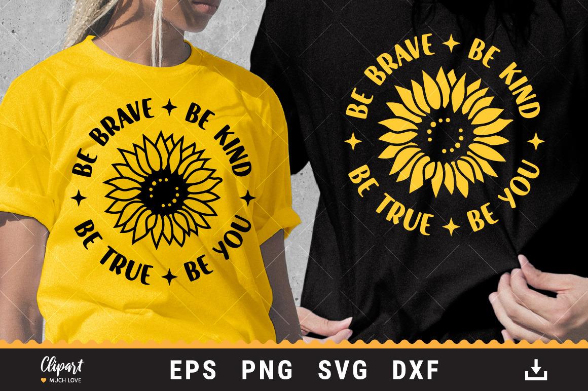 Download Sunflower T Shirt Cut Files Svg Dxf Pre Designed Photoshop Graphics Creative Market