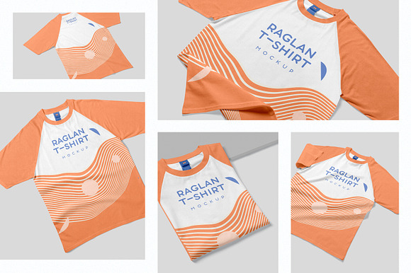 Download Raglan T Shirt Mockups Creative Photoshop Templates Creative Market