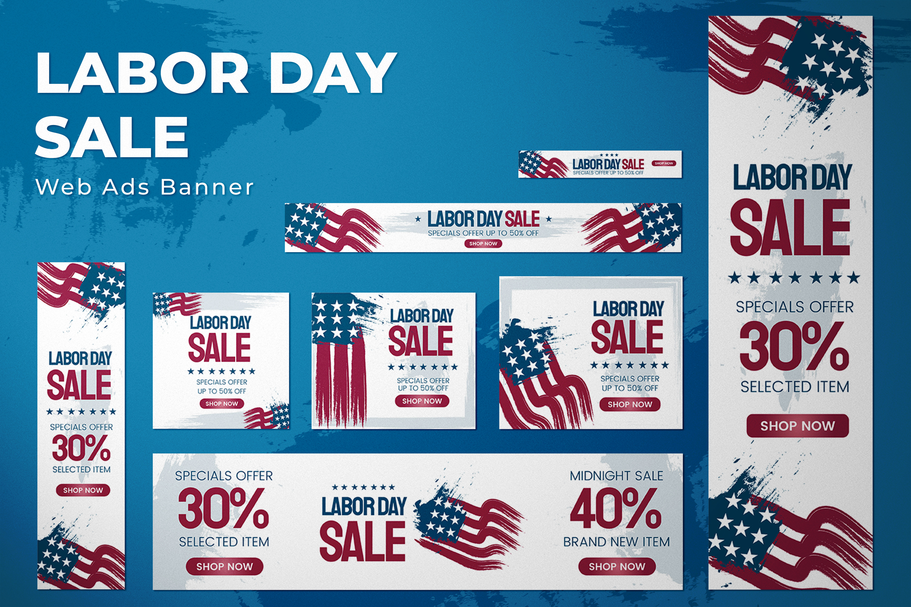 Labor Day Web Ads Banners Templates & Themes Creative Market