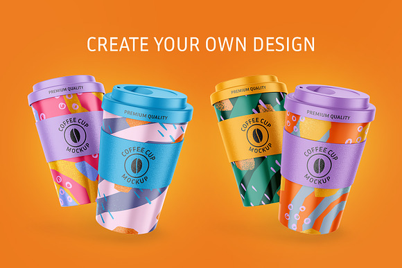 Premium Photo  Mock up for your design disposable cups for coffee