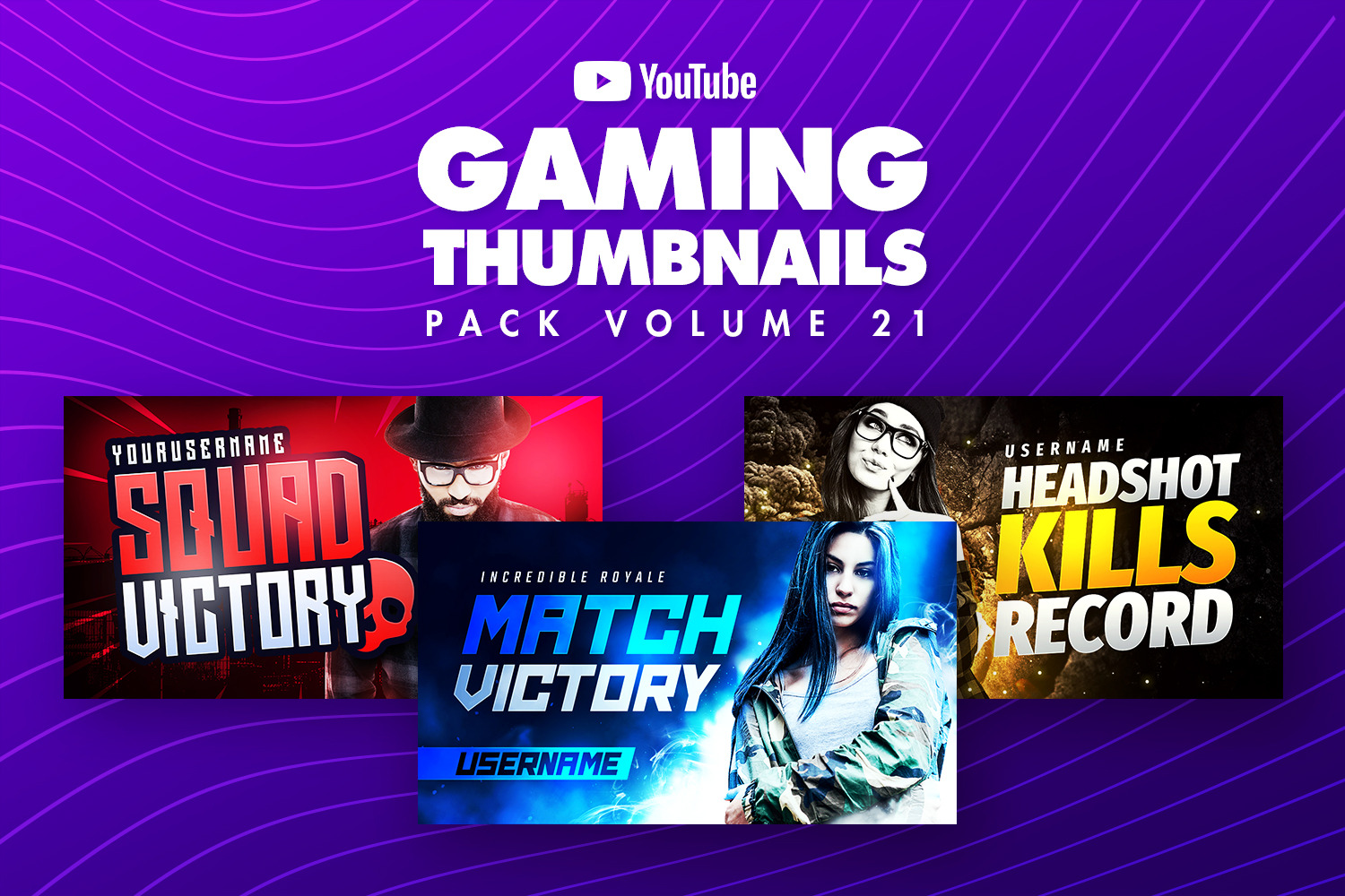 Gaming Youtube Thumbnails Pack 21 Creative Market