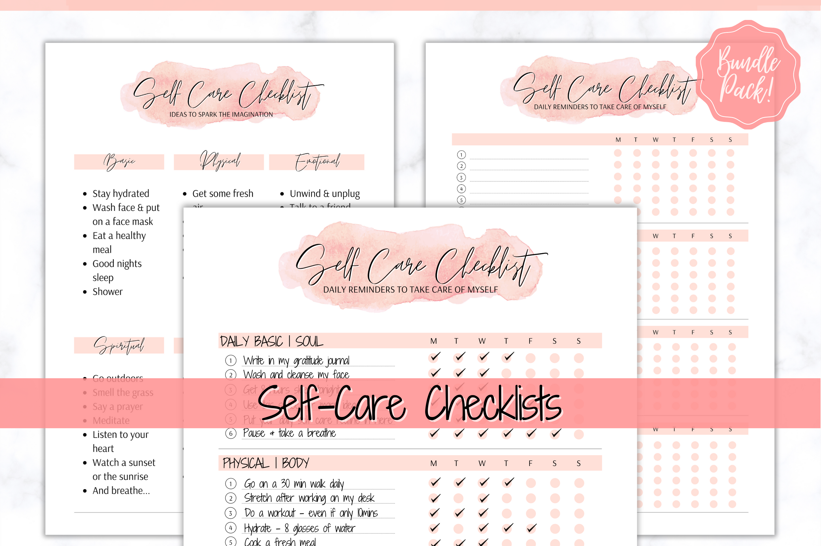 Self Care Planner Journal | Creative Market