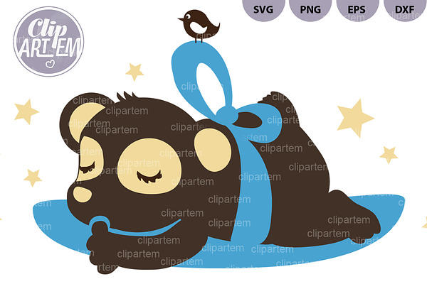 Download Boy Baby Bear With Balloons Svg Pre Designed Illustrator Graphics Creative Market