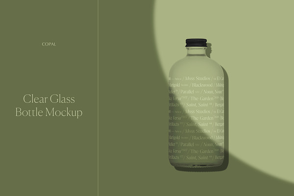 Download Clear Glass Bottle Mockup Creative Photoshop Templates Creative Market