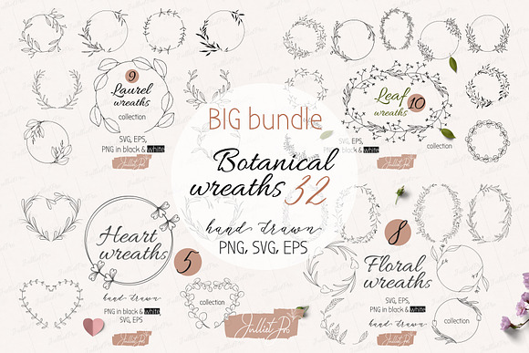 Download Leaves Wreaths Bundle