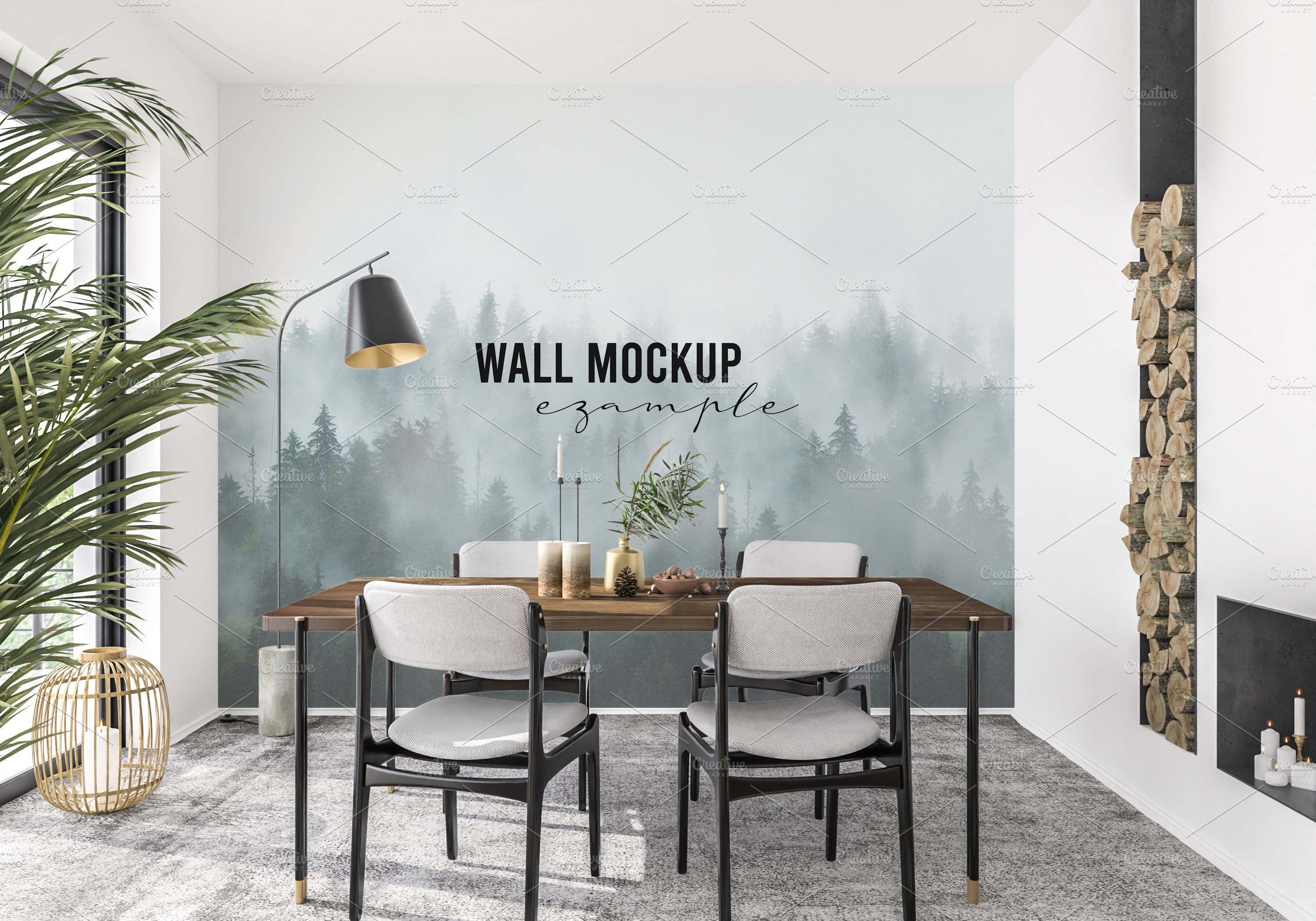 Wall mockup & Wallpaper mockup | Creative Market