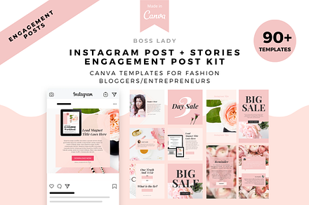 Lady Boss Pack | Social Media Templates ~ Creative Market