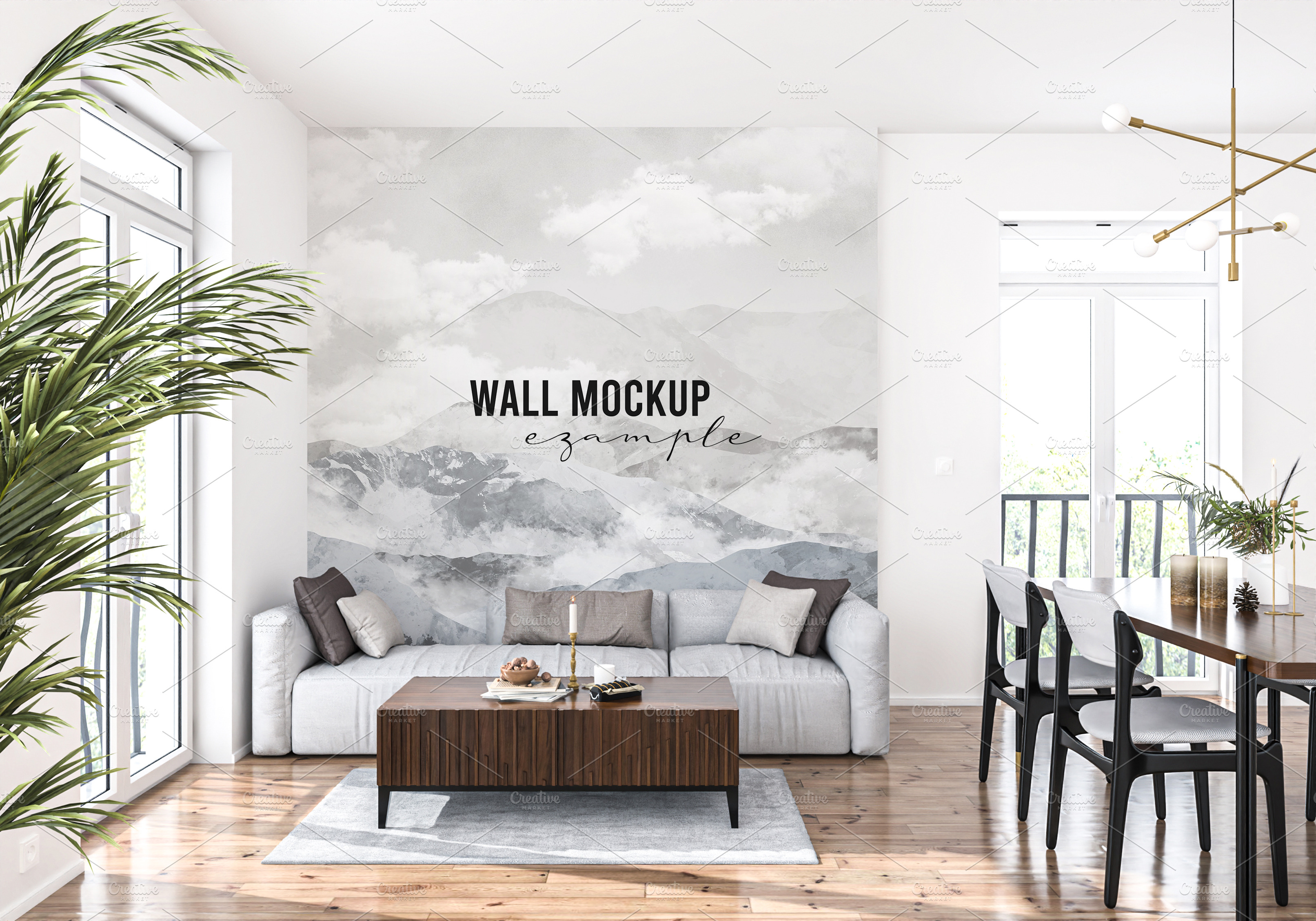 Wall mockup & Wallpaper mockup | Creative Market