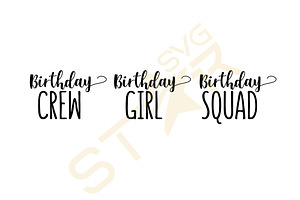 Download Birthday Crew Birtday Girl Svg Pre Designed Photoshop Graphics Creative Market