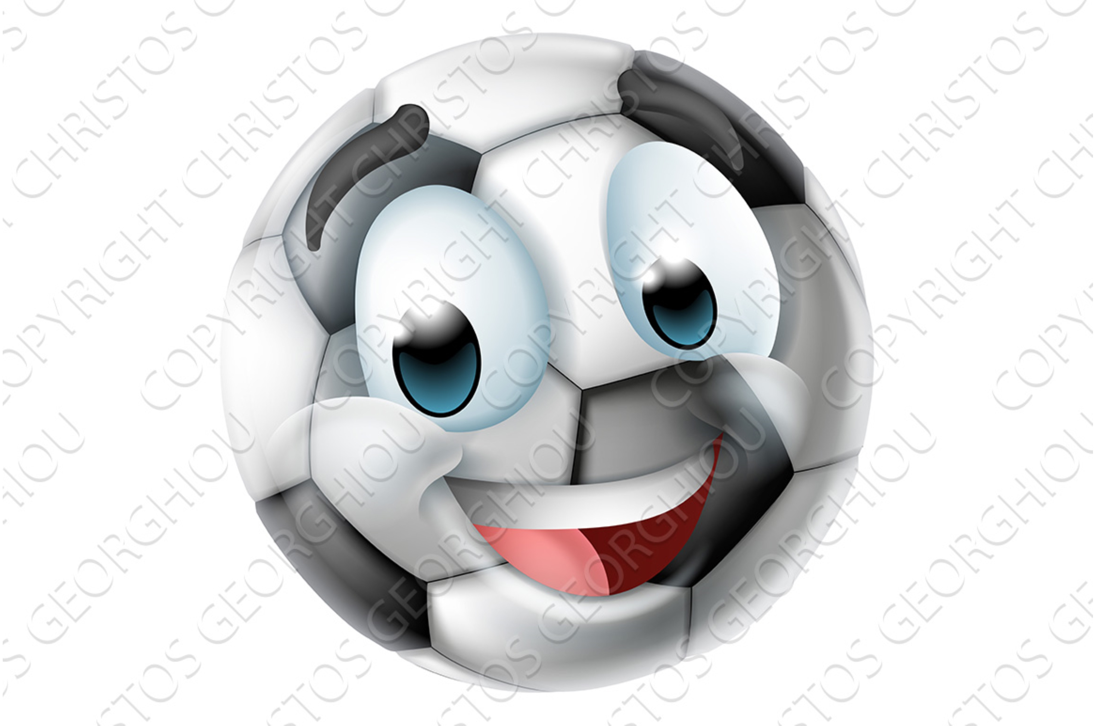 Soccer Ball Emoticon Face Emoji Photoshop Graphics Creative Market