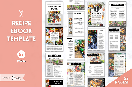 Recipe Book Template for Canva (1026264)