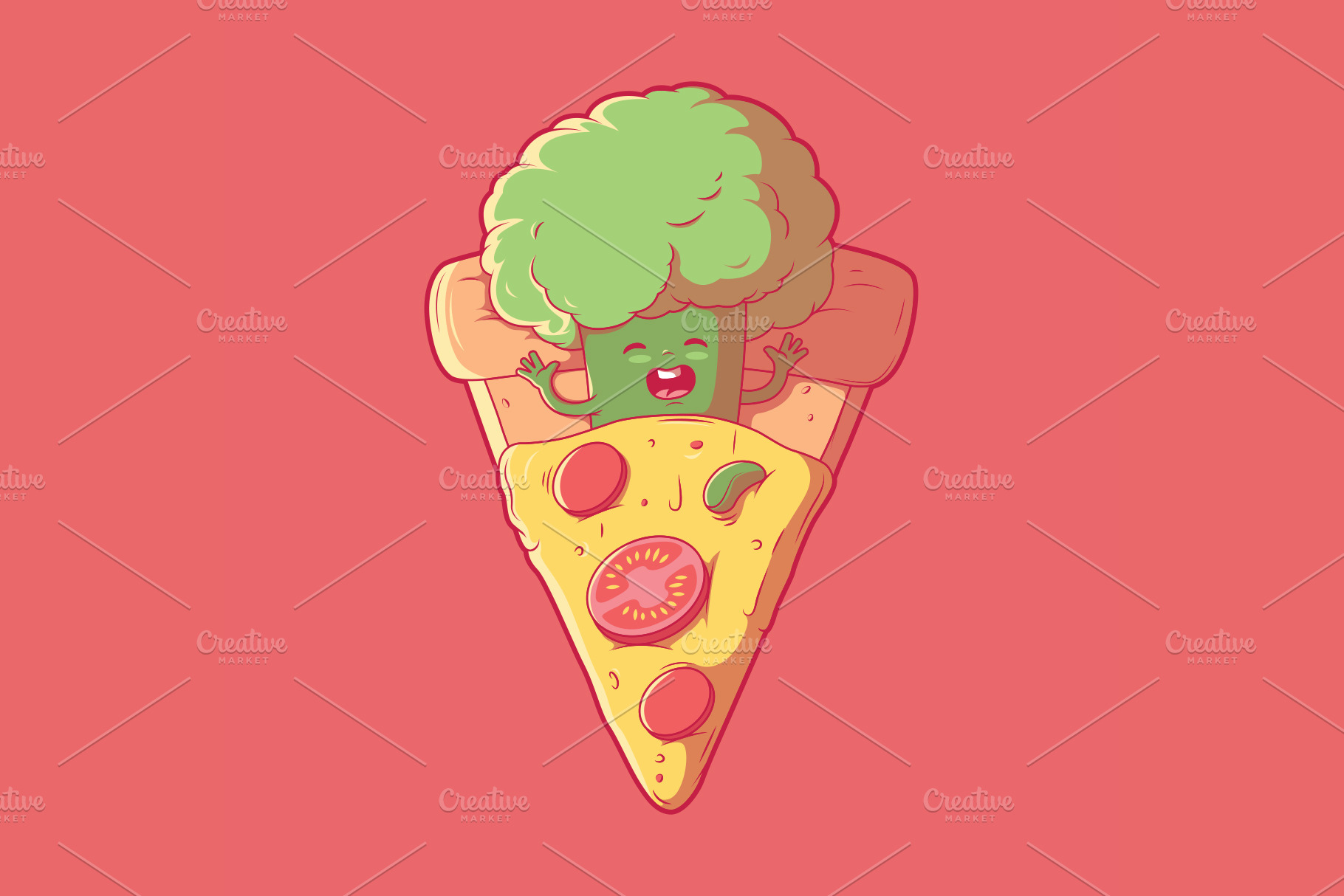 pizza-sleep-food-illustrations-creative-market