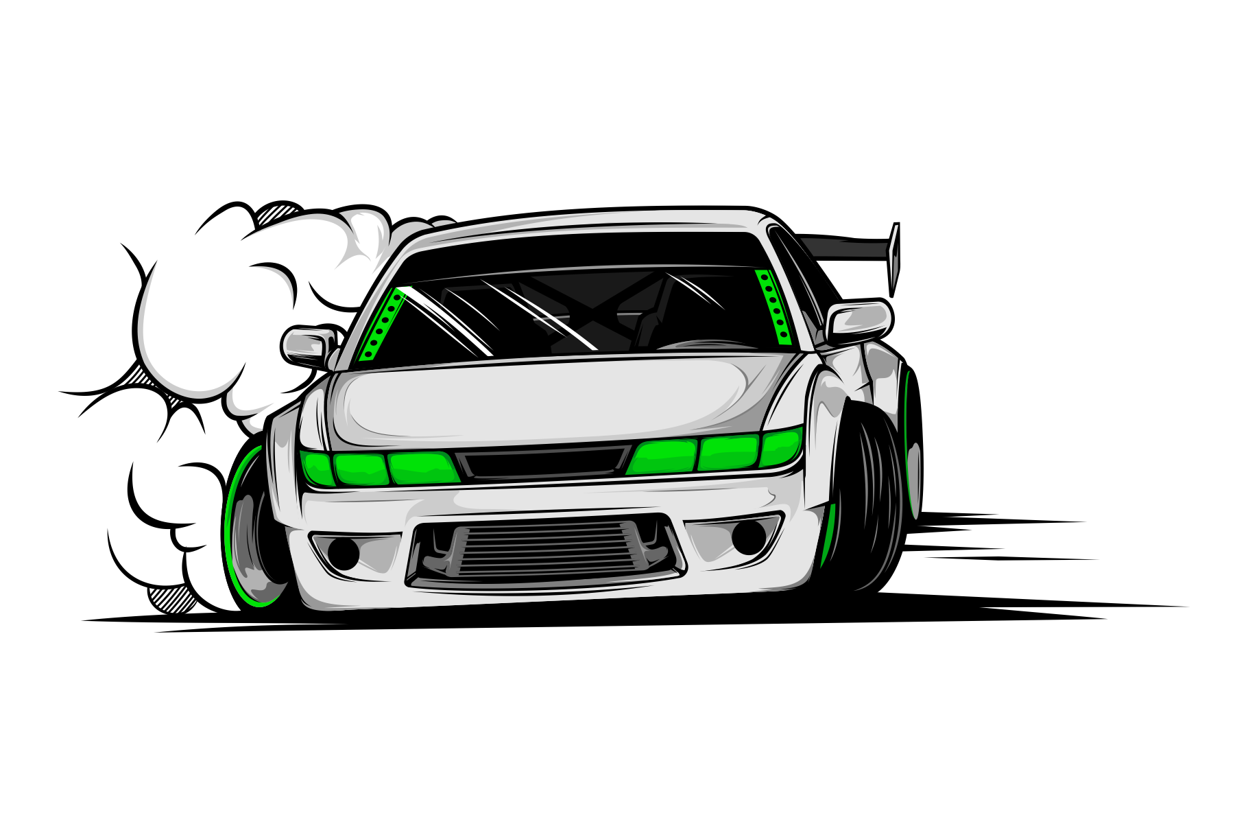 drift car vector illustration Illustrations Creative Market