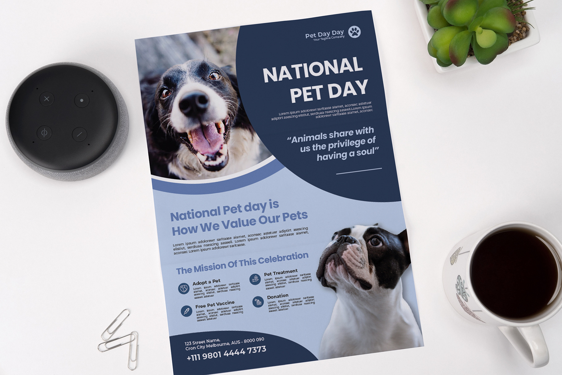 simple-national-pet-day-flyer-creative-market