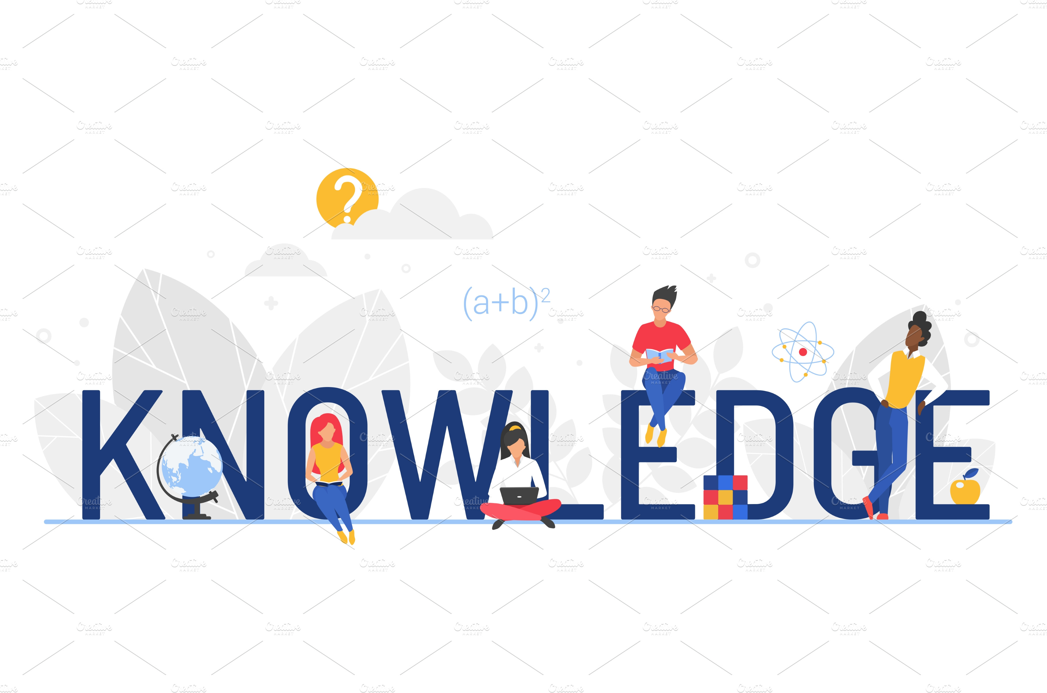 knowledge-word-concept-vector-graphics-creative-market