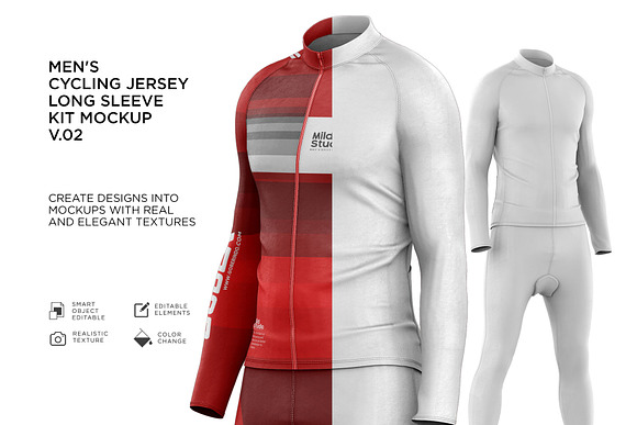 Men's Cyling Jersey Mockup – MasterBundles