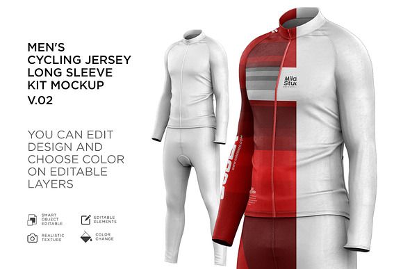 Men's Cyling Jersey Mockup – MasterBundles